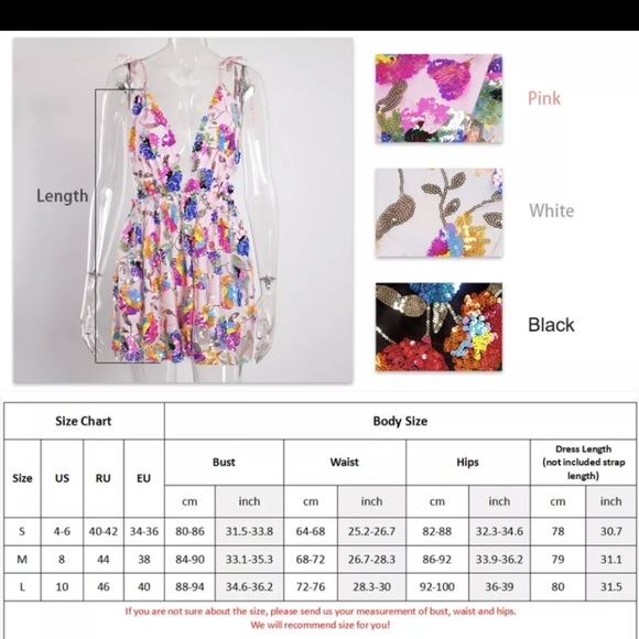 NWT Sexy Sequin Glitter Party Mini Dress S: Small & Medium - Picture 16 of 16